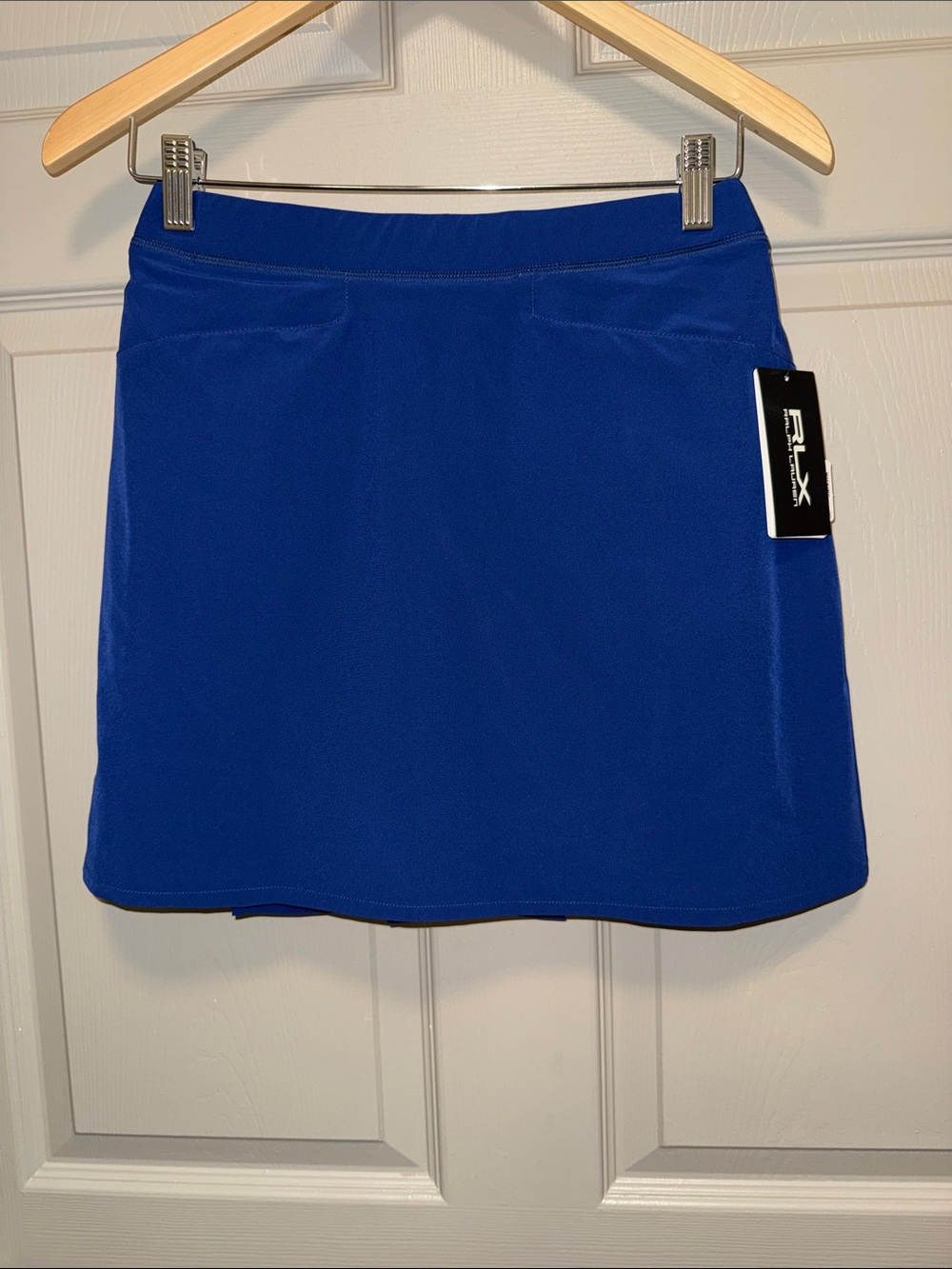 RLX Ralph Lauren Golf Concept Skort Blue Pleated Back Athletic Skirt NWT